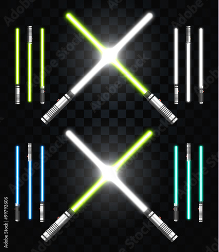 set of fantastic laser swords