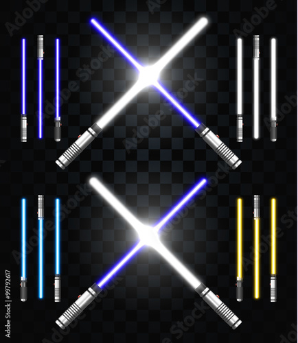 set of fantastic laser swords photo