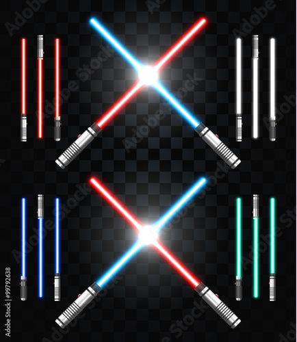 set of fantastic laser swords