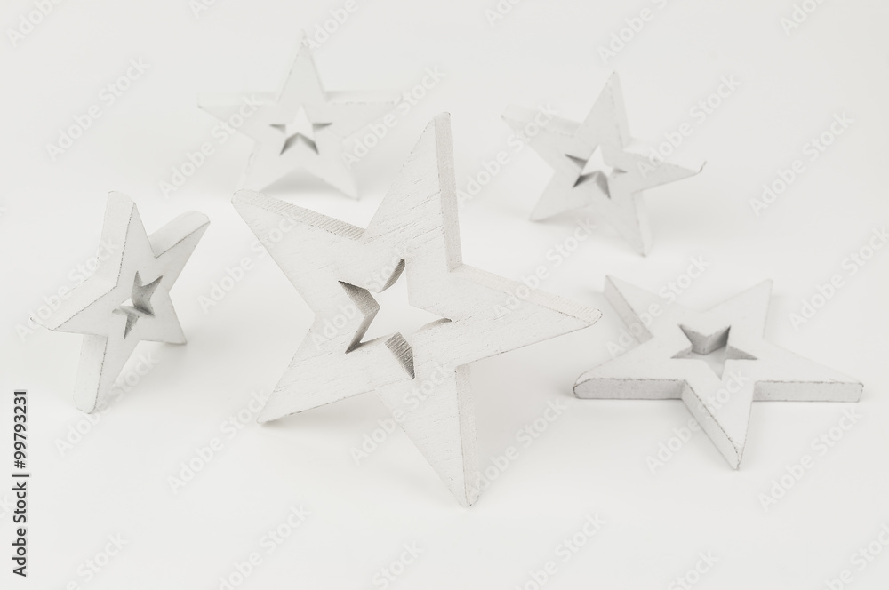 Obraz premium five white stars