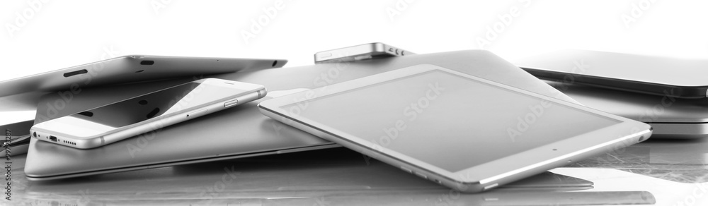 Gadgets isolated on white Gadgets isolated on white