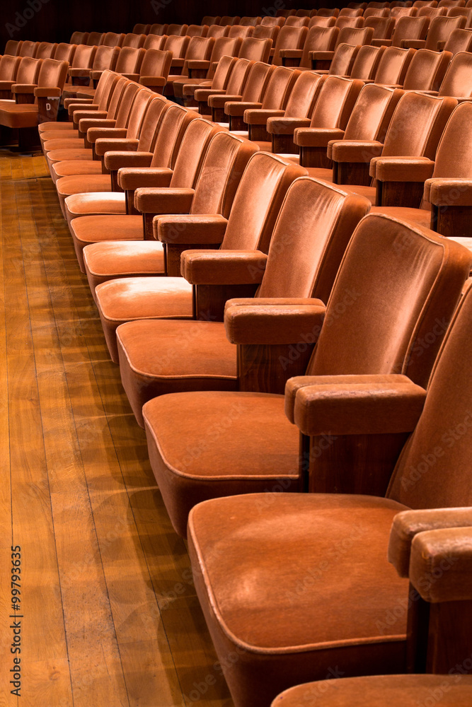 Fototapeta premium Brown theater seats