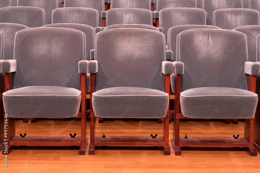 Fototapeta premium Grey theater seats