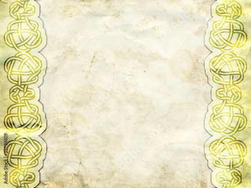 Old paper with celtic pattern