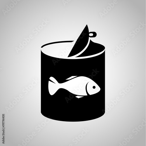 Fish canned food icon
