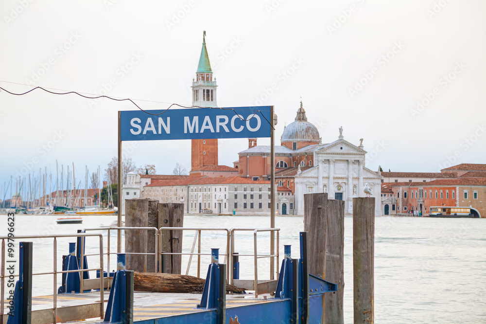 San Marco water bus stop sign