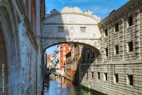 Bridge of sighs in Venice, Italy