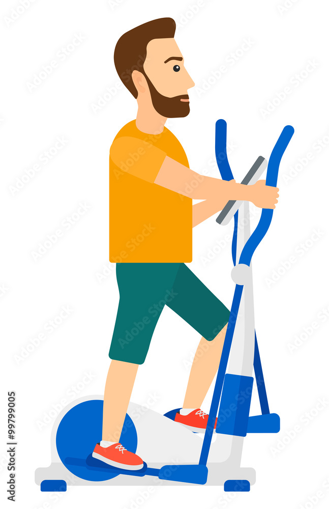 Man making exercises. Man making exercises.
