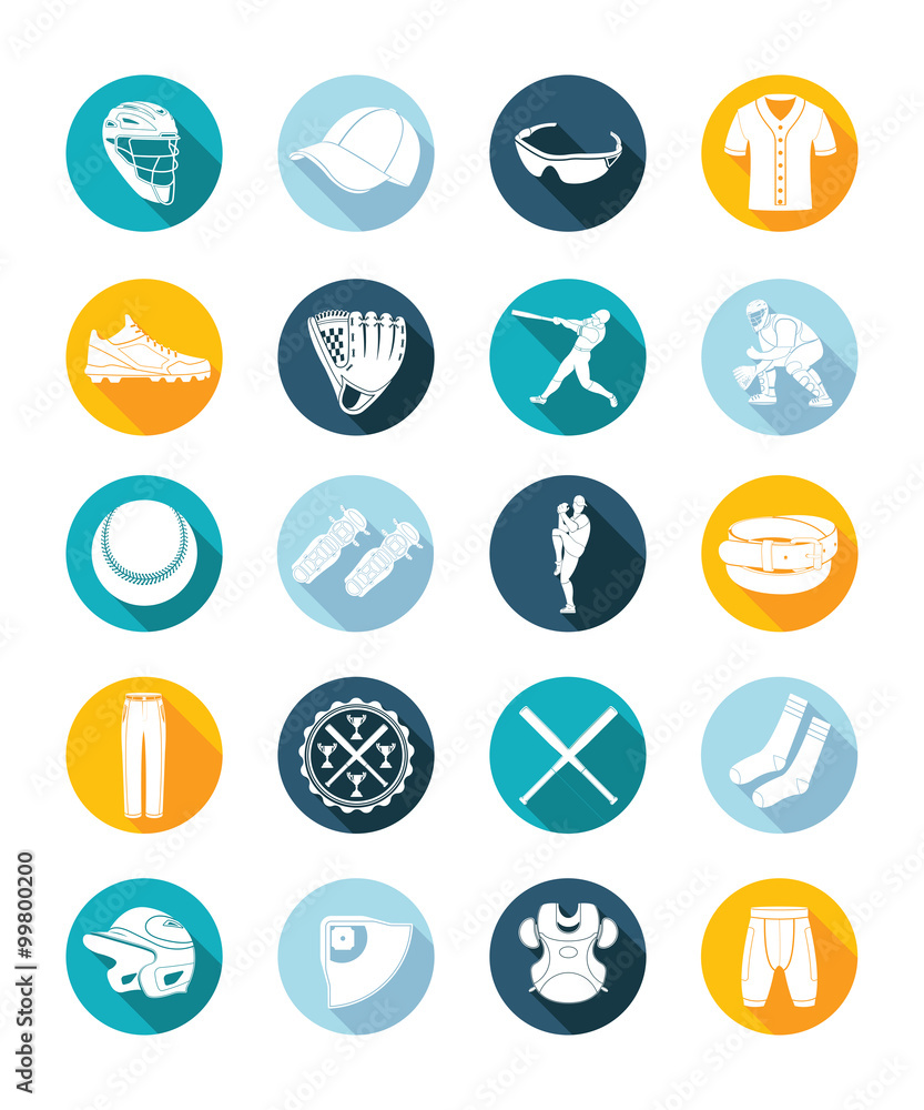 Vector Set Flat Square Icons Vector Set Flat Square Icons