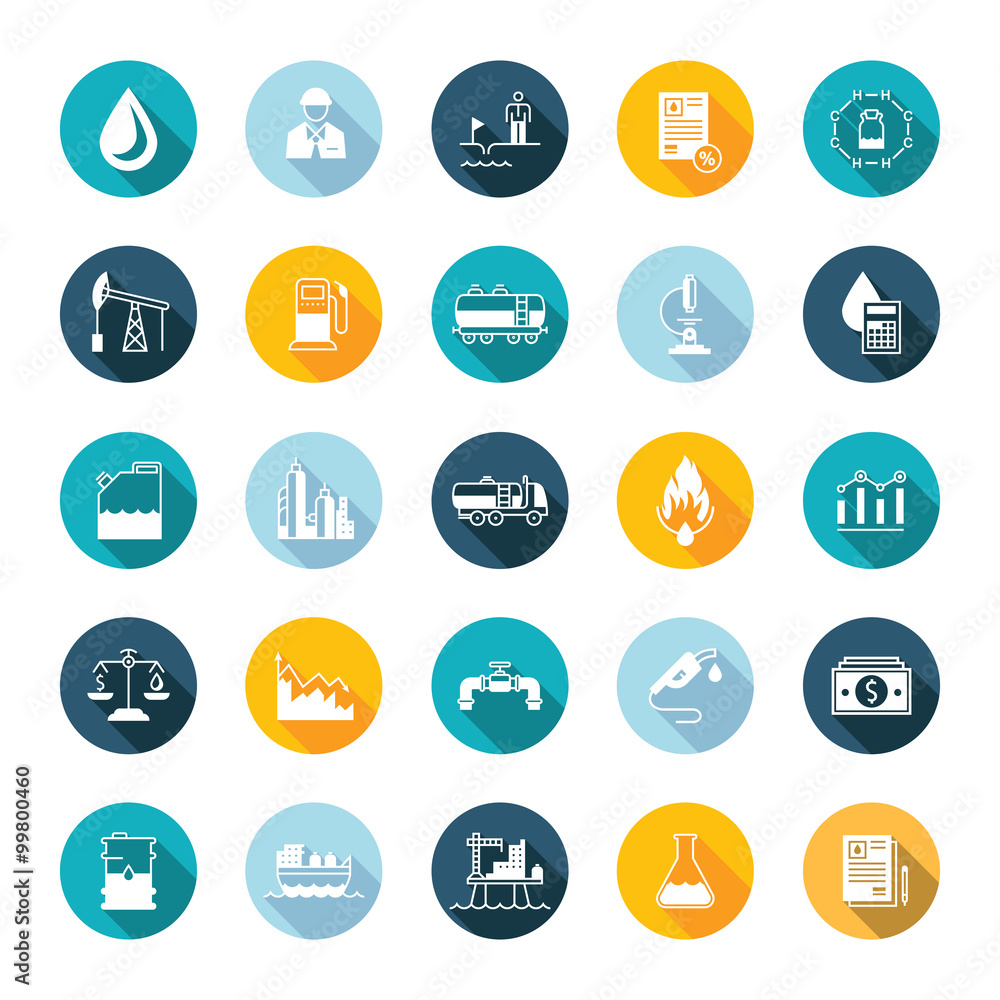 Vector Set Flat Square Icons Vector Set Flat Square Icons