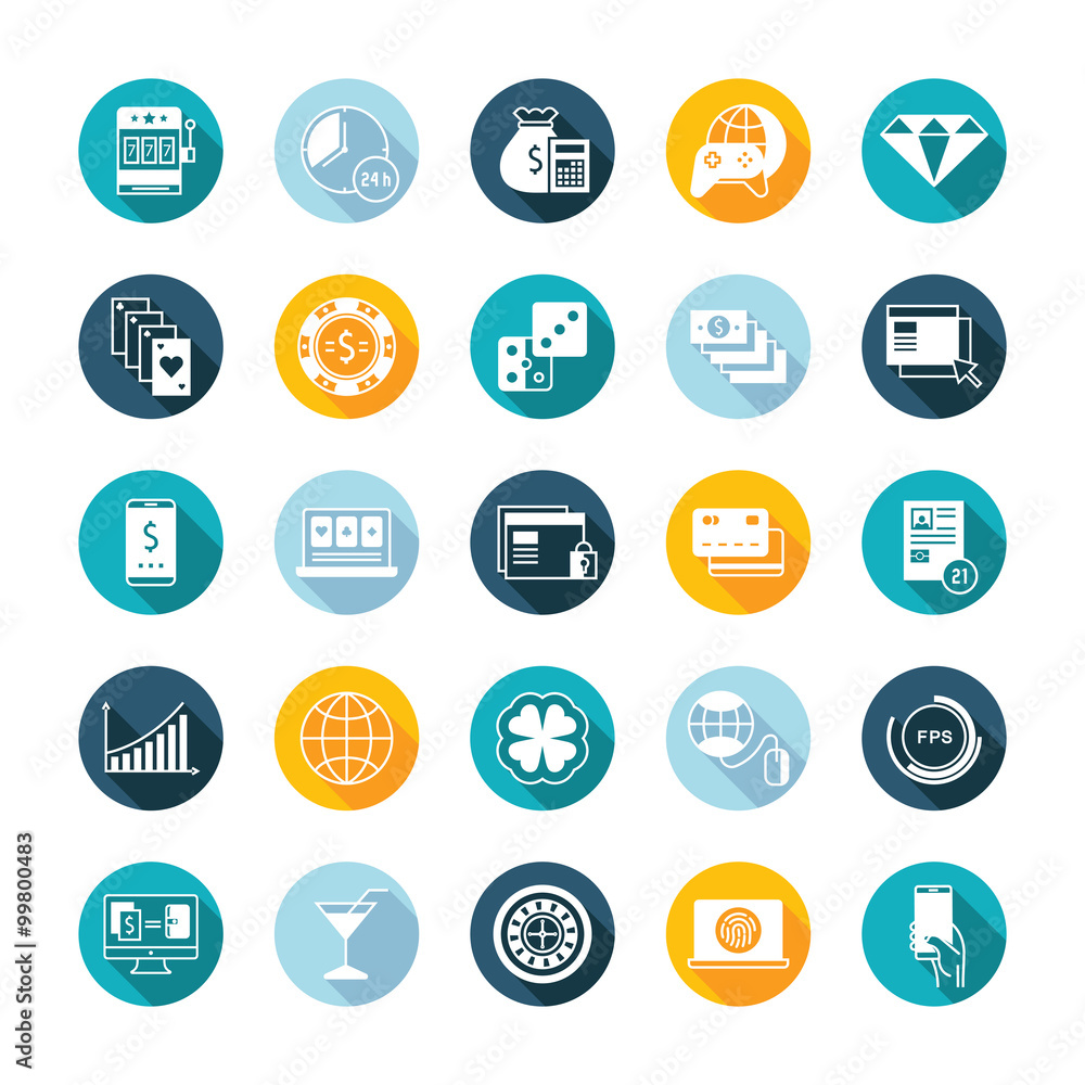 Vector Set Flat Square Icons Vector Set Flat Square Icons