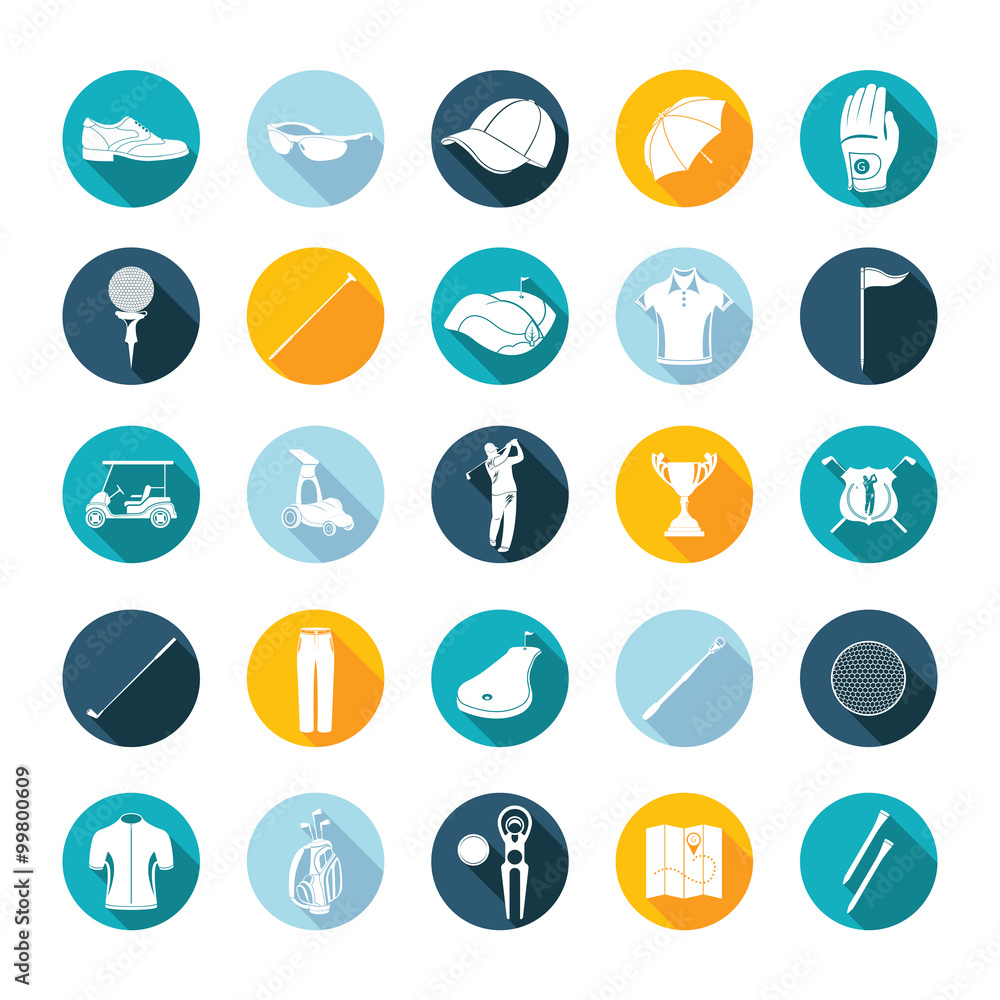 Vector Set Flat Square Icons