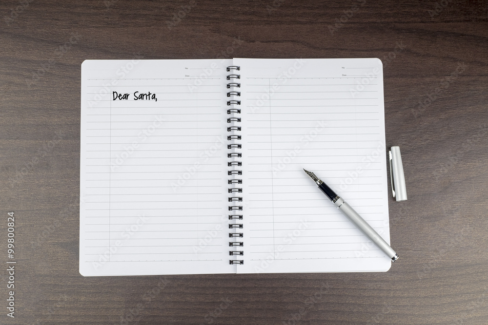 Notepad with Text Dear Santa Notepad with Text Dear Santa