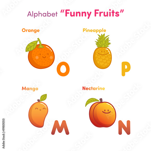 Alphabet "Funny fruits"