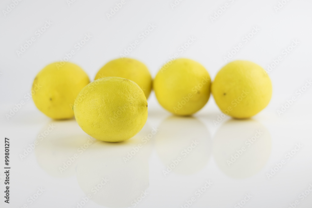 Fresh lemons. Selective focus Fresh lemons. Selective focus