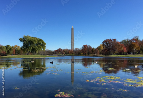 Washington Monument and reflection