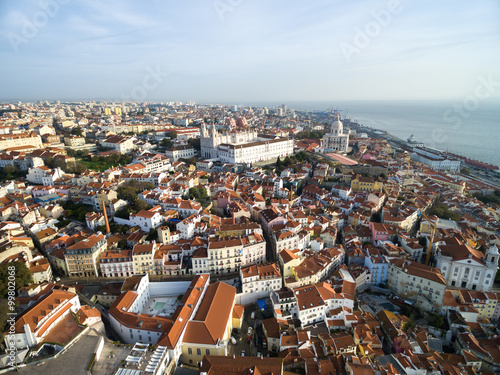 Aerial View of Alfama, Lisbon, Portugal © gustavofrazao
