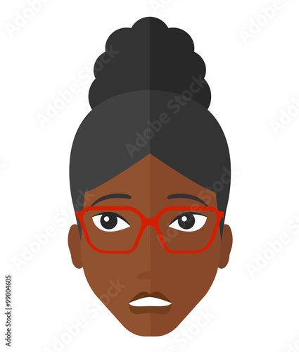 Young embarrassed woman.