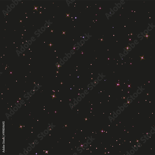 Seamless night sky. Stars in night sky