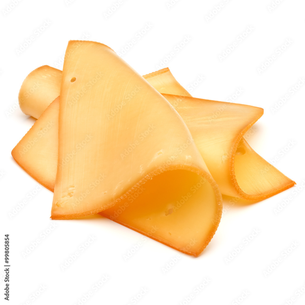 cheese slices isolated on white background cutout cheese slices isolated on white background cutout