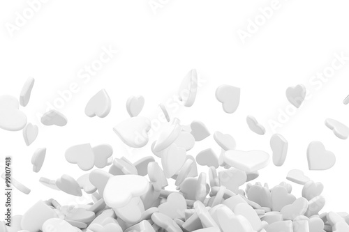 3d background made from many hearts