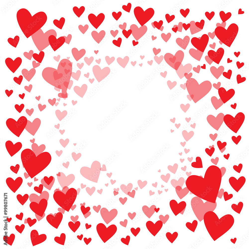 Vector background with hearts for greeting cards, banners, posters Valentine's Day