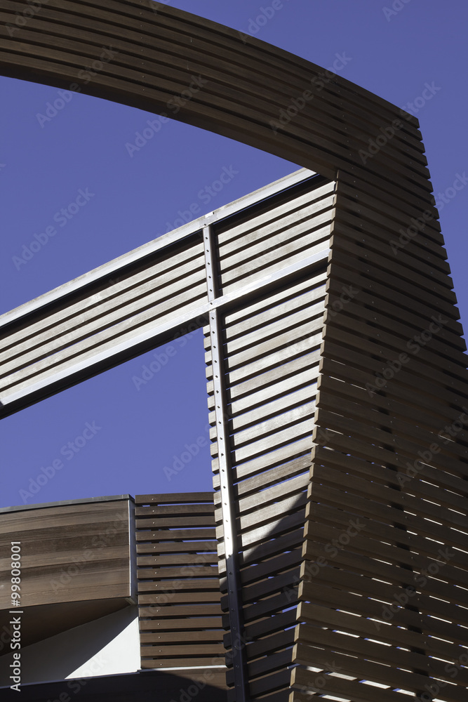 Vertical and horizontal line details in architecture on a buildi Vertical and horizontal line details in architecture on a buildi