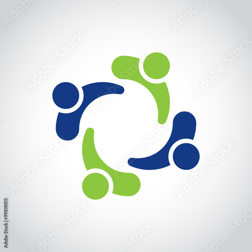abstract people vector logo icon