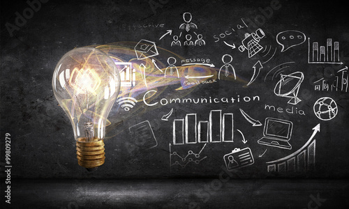Принти на полотні Bright idea for business growth