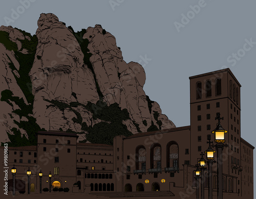 Illustration Montserrat Monastery