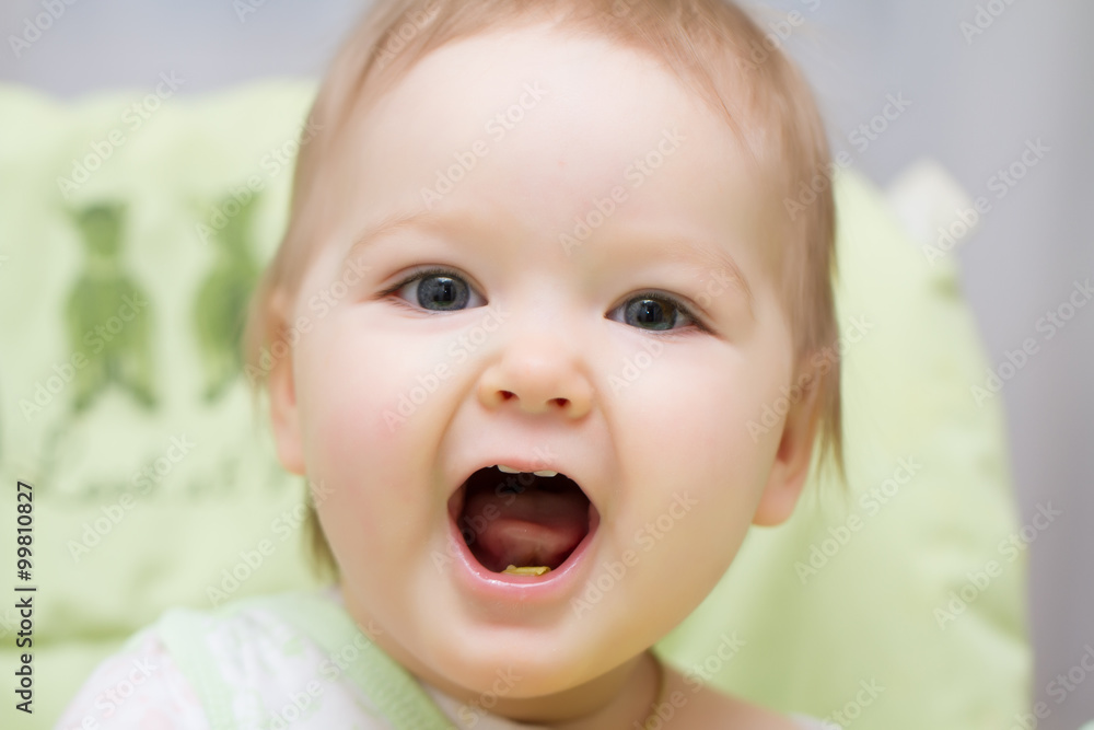 adorable happy smiling baby sitting on the chair adorable happy smiling baby sitting on the chair