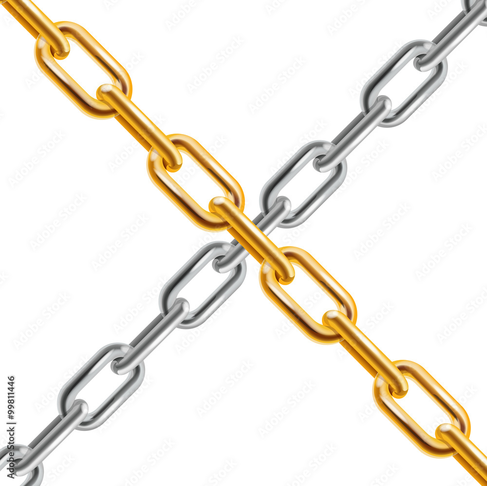 Chain Cross. Vector Chain Cross. Vector