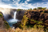 The Victoria falls with dramatic sky