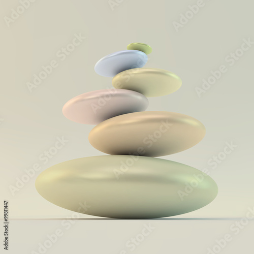 Spa stones. Vector 3d illustration.