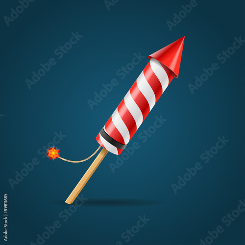 Firework Rocket. Vector