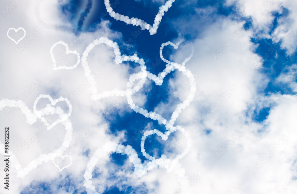Cloud hearts in the sky Cloud hearts in the sky
