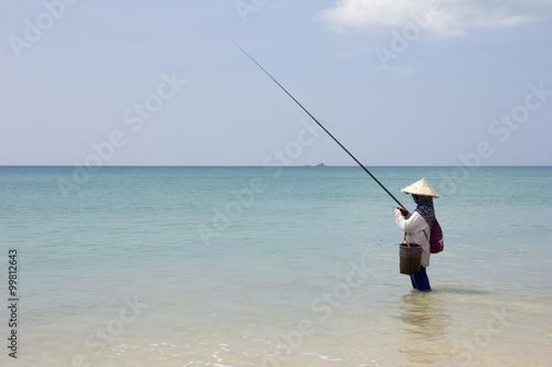 Woman fishing - 2