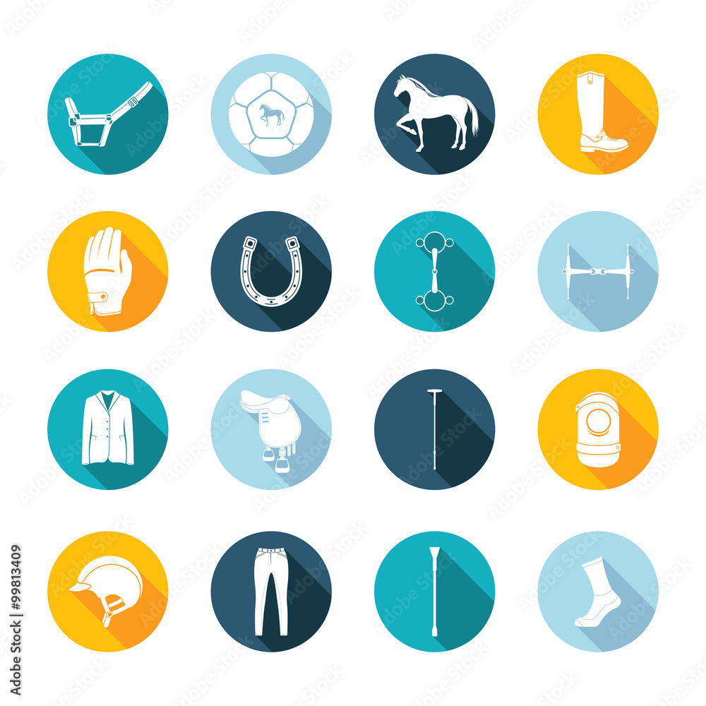 Vector Set Flat Square Icons