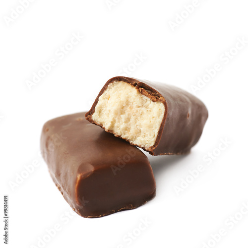 Chocolate coated marzipan candy