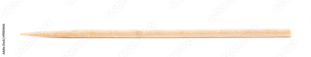 Wooden toothpick isolated