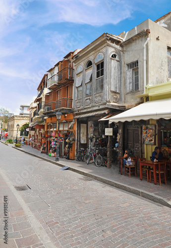 Fototapeta Naklejka Na Ścianę i Meble -  Small street in one of towns on Crete