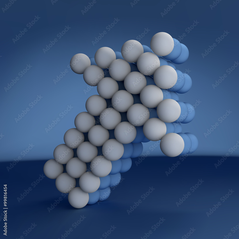 Spheres forming an arrow. Business concept illustration. Spheres forming an arrow. Business concept illustration.