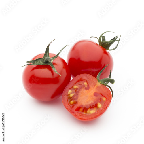 Tomato on the white background.