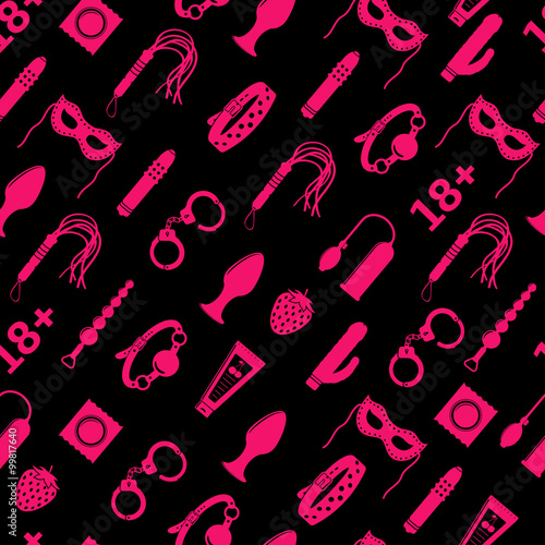 Sex toys seamless pattern