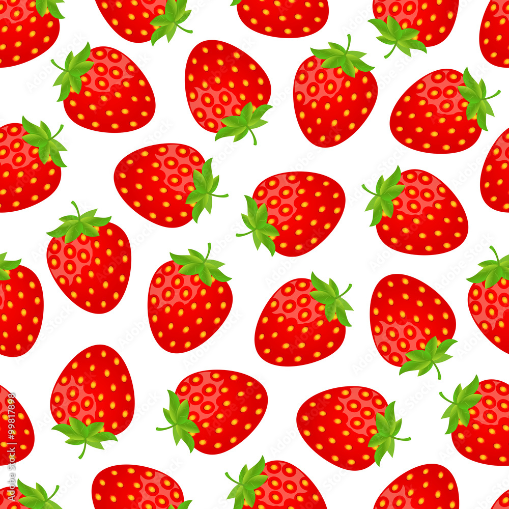 Sweet strawberries seamless pattern Sweet strawberries seamless pattern