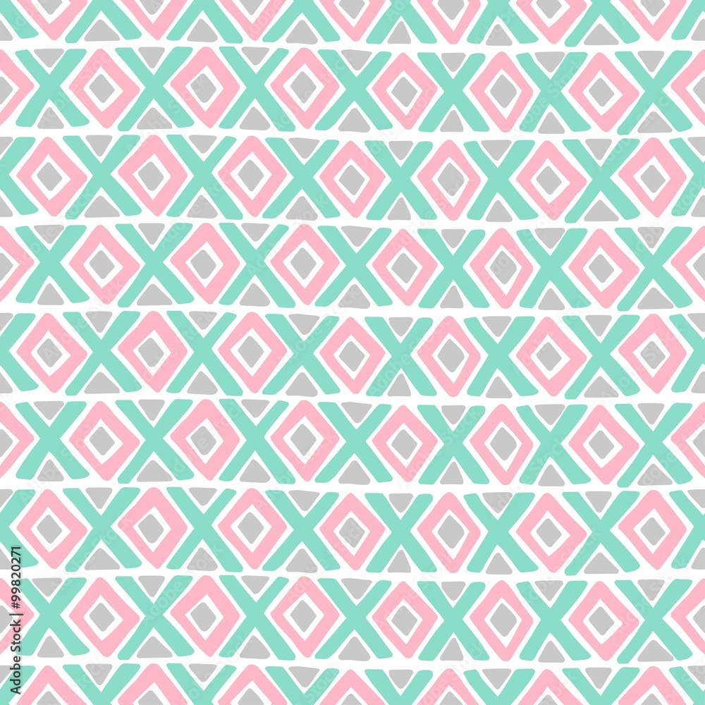 diamond and a cross vector seamless pattern.