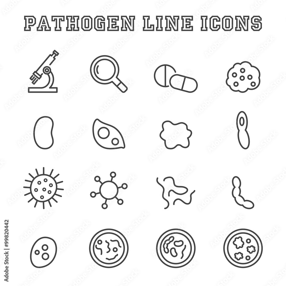 pathogen line icons