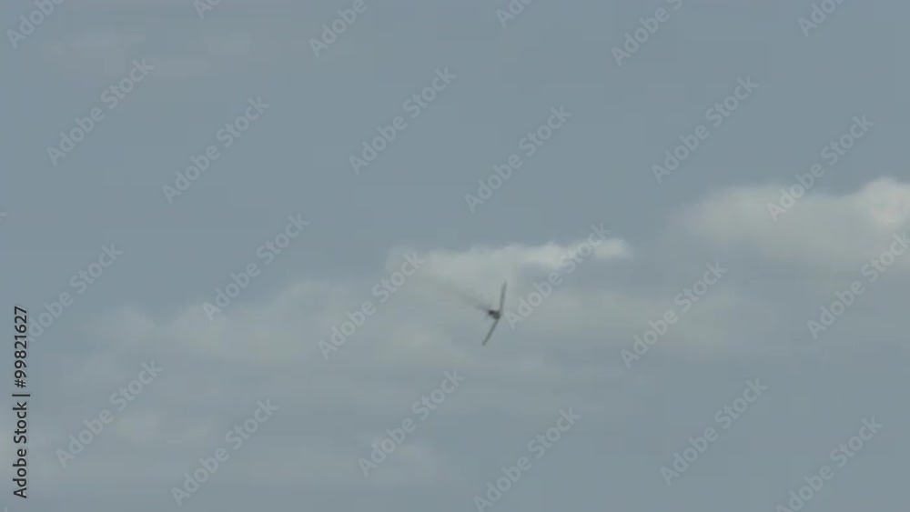 North American F-86 Sabre jet fighter executes fast maneuvers . Recorded in 4K, ultra high definition. North American F-86 Sabre jet fighter executes fast maneuvers . Recorded in 4K, ultra high definition.