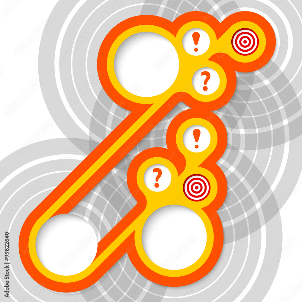 Obraz premium Vector abstract circular frames for your text and exclamation ma