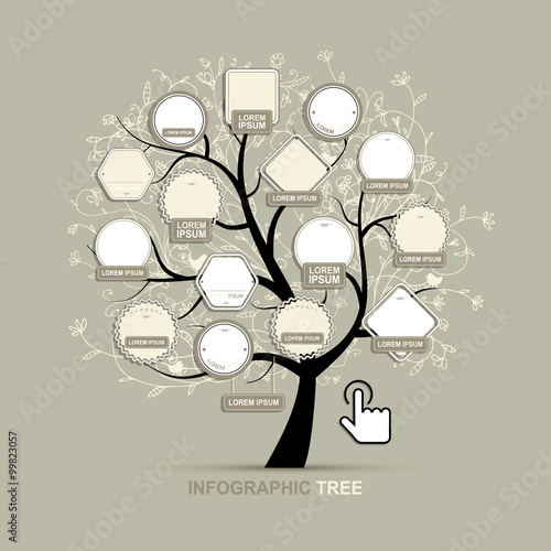 Infographic tree, template for your design